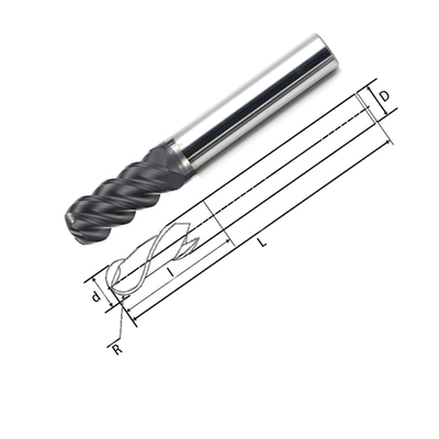 Het stevige van de de Balneus van het Wolframcarbide Beëindigen Mills For Graphite