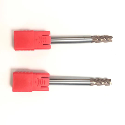 Wolframcarbide 4 Fluit 6mm Stevig Beëindigen Mills For Steel Hardened Steel
