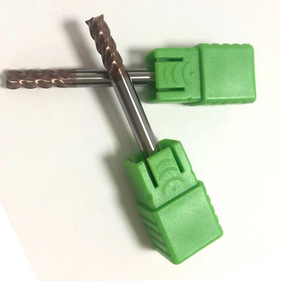 Nano Met een laag bedekt Wolframcarbide Endmills 2 Molens H60RC van het Fluitd4 Beëindigen
